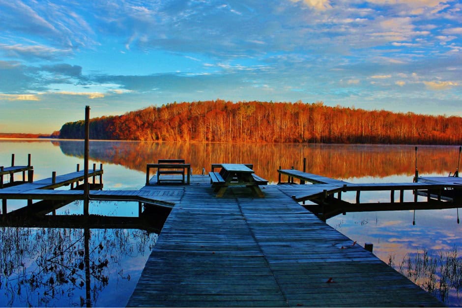 best bass fishing lakes in Virginia - Lake Chesdin