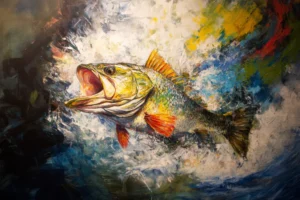 bass painting wall art for men